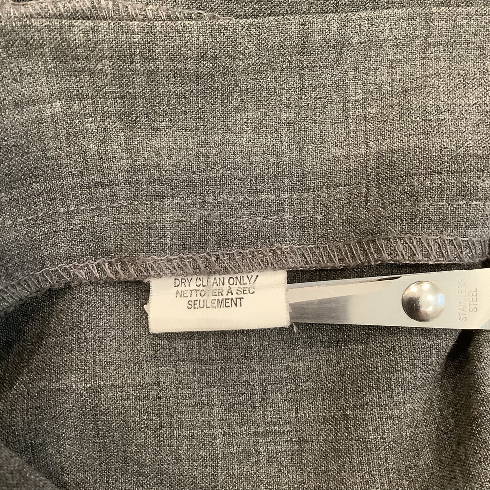 Vintage Y2K Club Monaco Grey Wool Straight Leg Ankle Length Pants Size 6 - Picture 8 of 9